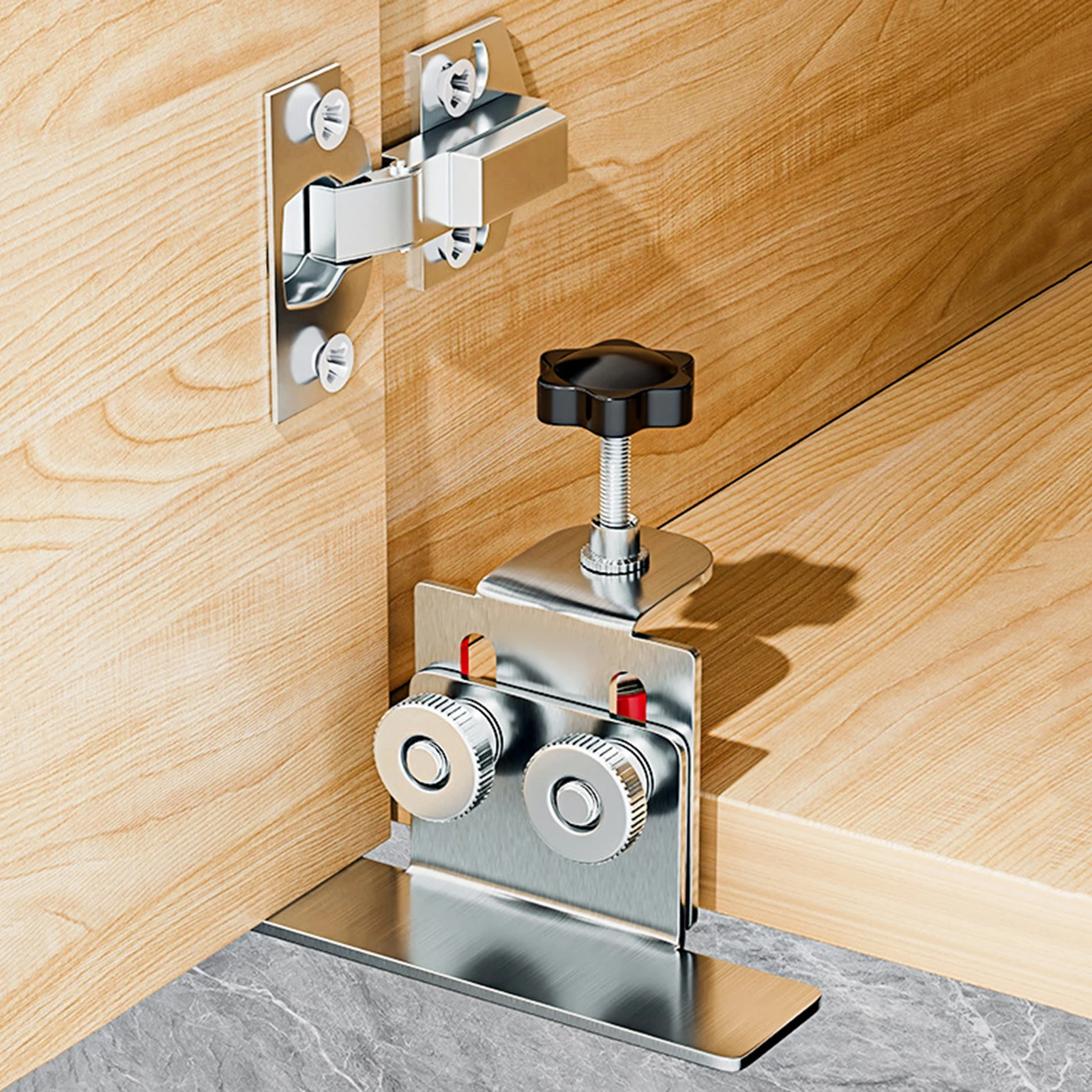 Cabinet Door Installation Clamp with Smooth Rotation and Comfortable Grip Suitable for Various Board Thicknesses