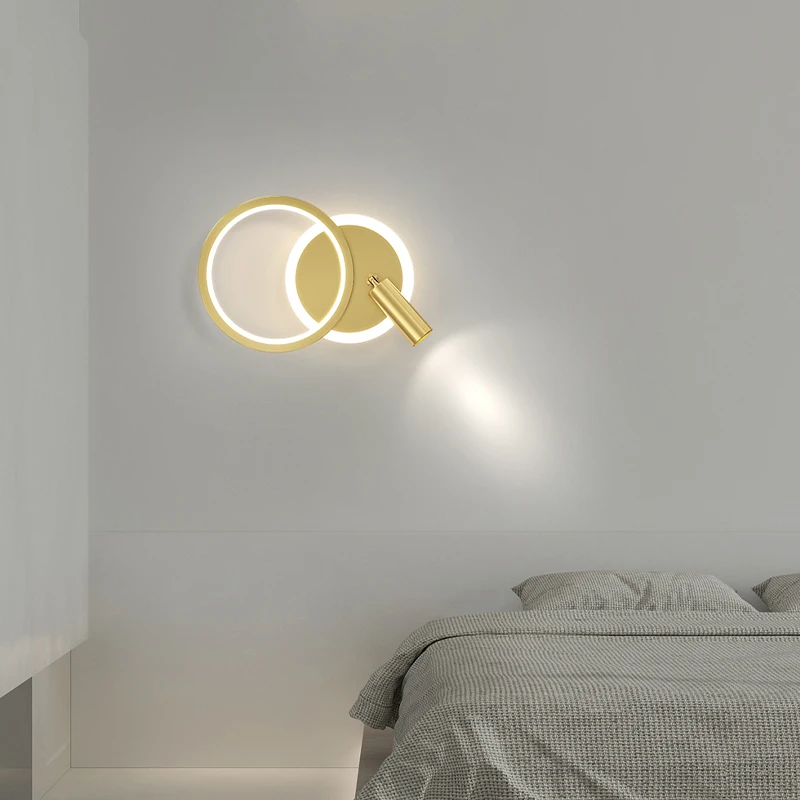 Modern Creativity LED Wall Lamp Reading Light For Bedroom Hotel Night Book Lights Rotatable Lights  Aisle Corridor Spotlight