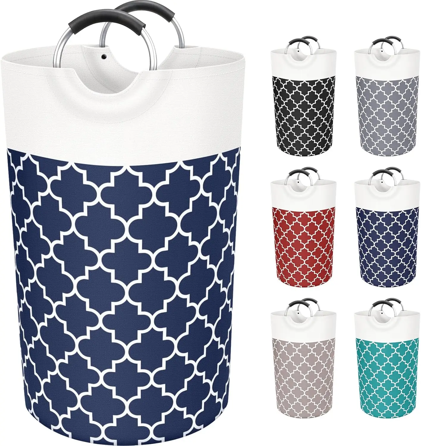 

Large Collapsible Laundry Basket with Handles, Waterproof and Foldable for Travel, Bathroom, College Dorm Storage (Blue, 82L)