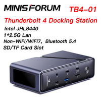 MINISFORUM TB4-01 12 in 1 Thunderbolt 4 Docking Station Intel JHL8440 2.5G Lan WiFi 7 BT5.4 Dock Graphics Docking Station