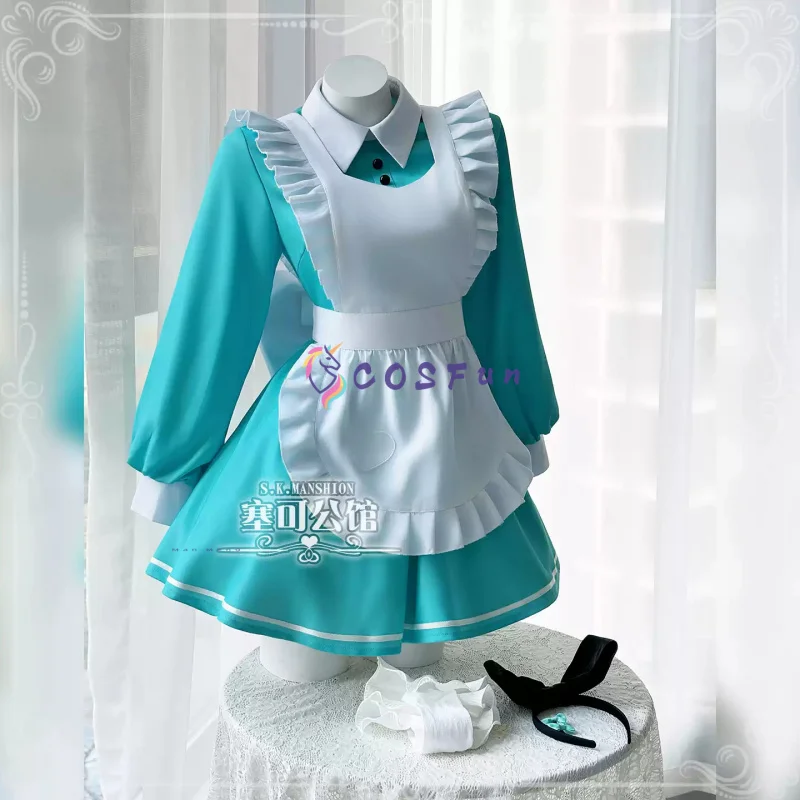 Disfraz de Alice Miku, disfraz de anime, vestido de sirvienta, uniforme de carnaval para fiesta de Halloween, COSFun