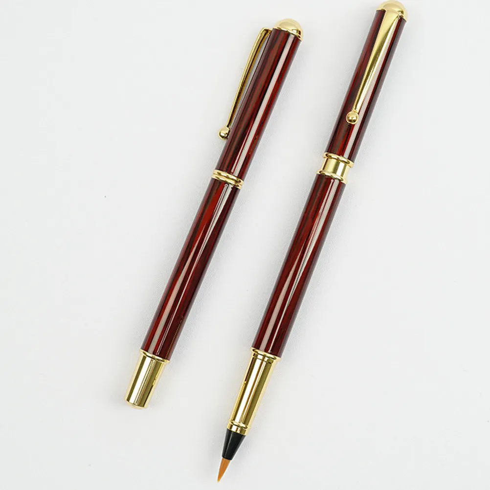 

1Set Fountain Calligraphy Brush Pen Kit Premium Stainless Hair Lightweight Refillable Ink Writing Drawing Painting