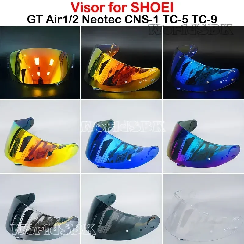 

Motorcycle Helmet Visor Lens Full Face Shield Lens Case for SHOEI GT-Air Gt Air2 Neotec CNS-1 CNS1 TC- 5 Visor Shield