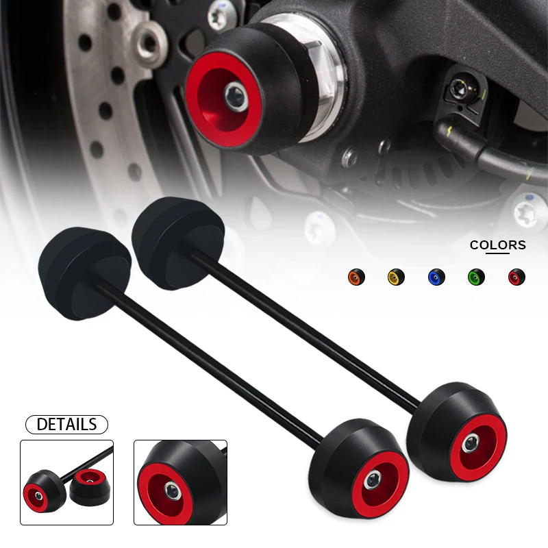 

For RSV4 FACTORT rsv4 factort 2008-2015 Motorcycle CNC Front & Rear Axle Fork Wheel Protector Crash Sliders Cap Pad