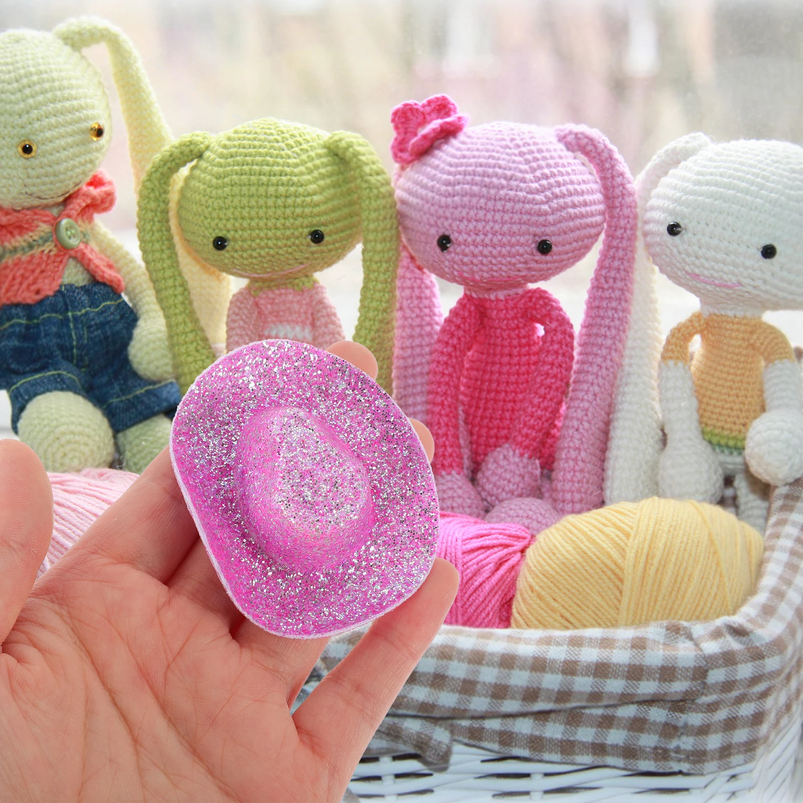 Petit chapeau de Cowboy ornement, 10 pièces, chapeaux miniatures mignons pour boissons, bricolage, fabrication de bijoux, sac, charme, acents décoratifs muraux de salle