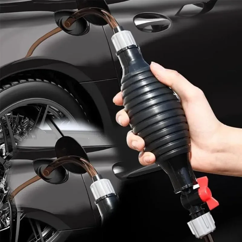 Kit Universal de Bomba Manual para Transferência de Combustível para Carros, Bomba de Sucção para Tanque de Combustível, Bomba Manual para Transferência de Óleo, Gasolina, Diesel, Líquidos, Economizador de Combustível