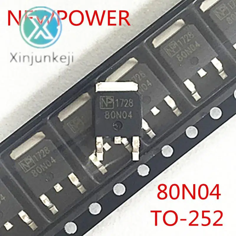 20pcs original nouveau NPD80N04 À-252 MOSFET-N 40V 75A NEWPOWER 80N04