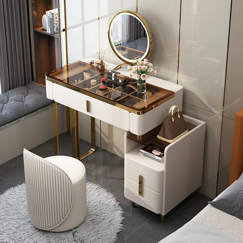 

Nordic Organizer Dressing Table Console Bedroom Shelves Standing Dressing Table Luxury Tocador Maquillaje Salon Furniture