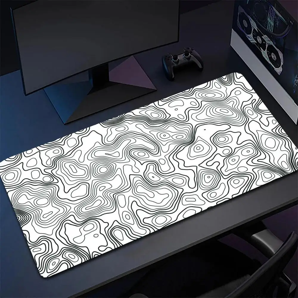 Table Mat Mousepad Abstract Line Playmat High Definition Wear Resistant Print Anime Games Pads For Office Corner