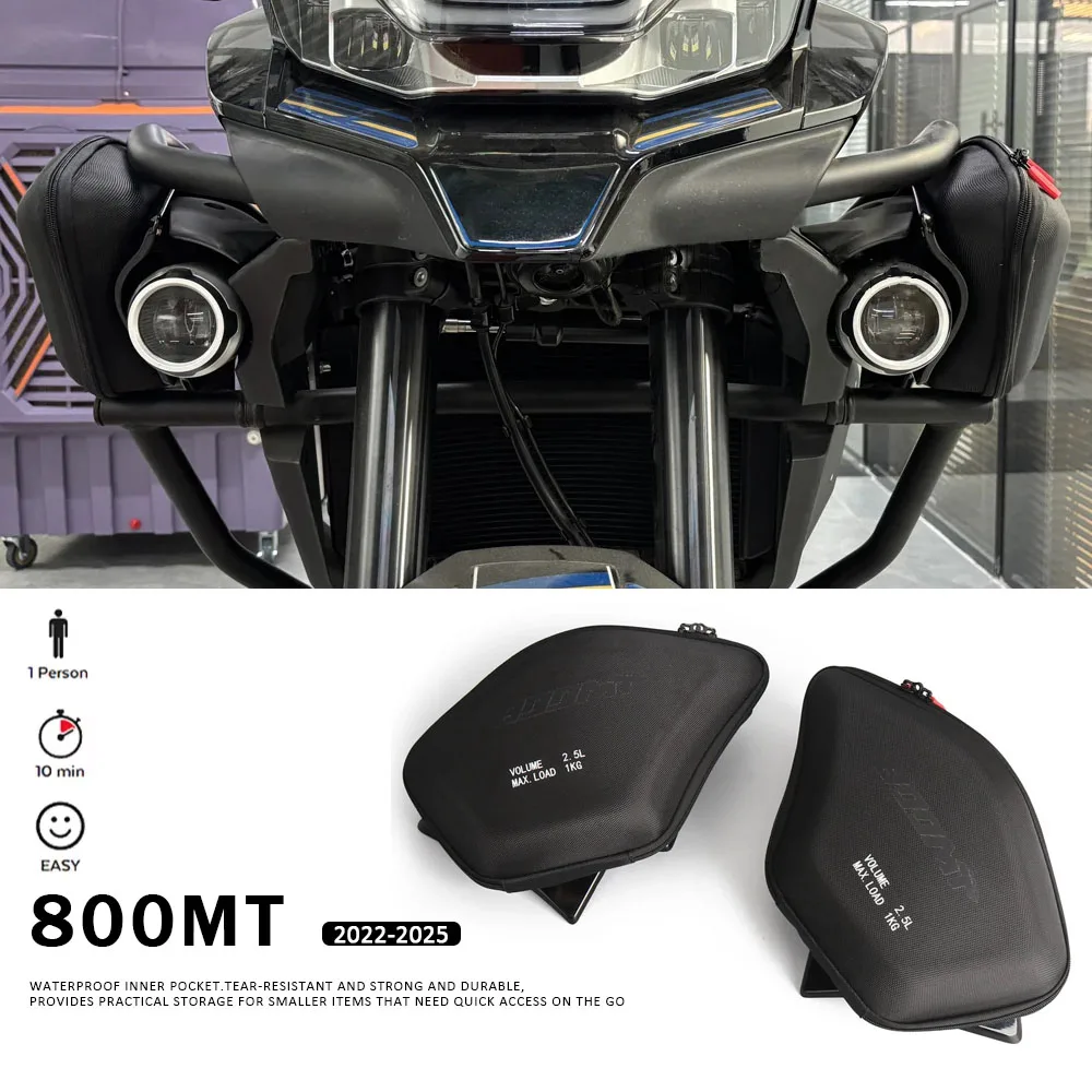 

2022 2023 Motorcycle Radiator Cowl Bags MT800 Front Side Bag CF 800 MT Waterproof Tool Placement Bag 2024 2025 For CFMOTO 800MT