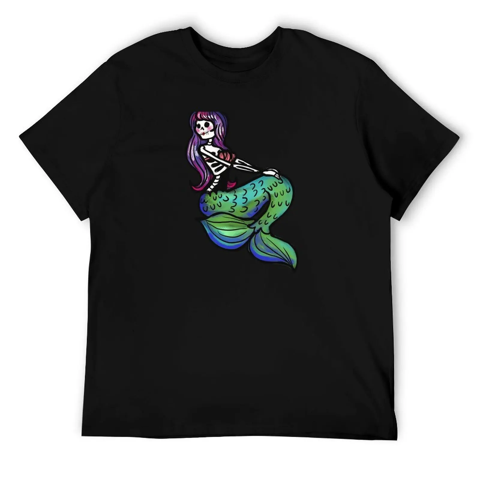 

Skeleton mermaid T-Shirt man t shirt graphic cotton t shirt man T-Shirt