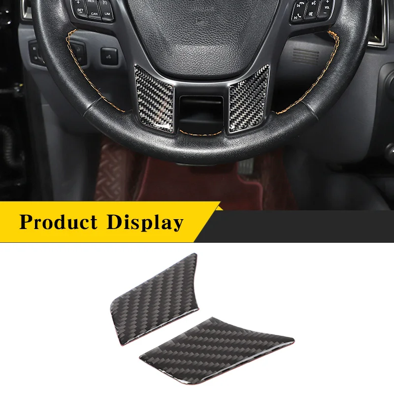

For Ford Ranger Wildtrak 2015-2021 Soft Carbon Fiber Car Steering Wheel Trim Panel Sticker Car Interior Modification Accessories