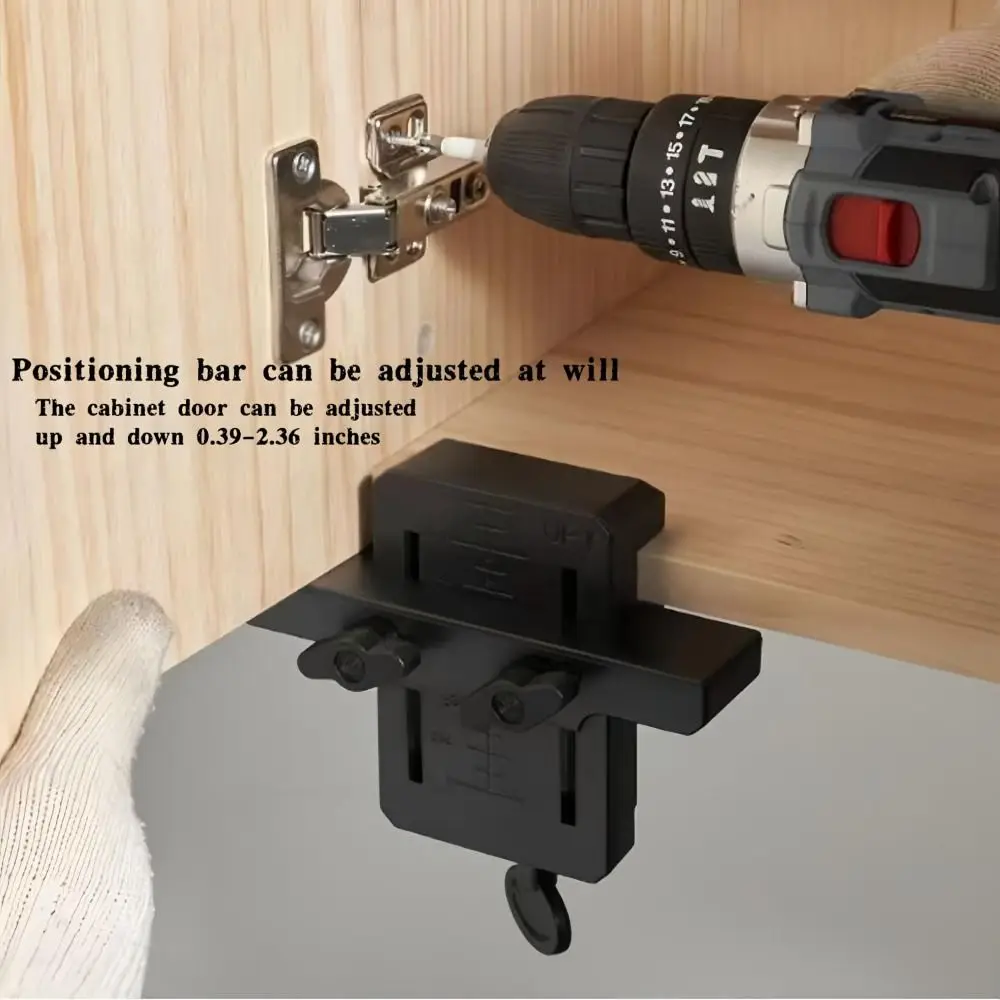 

Adjustable Cabinet Door Mounting Jig Multi-Functional ABS Cabinet Installation Aid Universal Holder Heavy-Duty