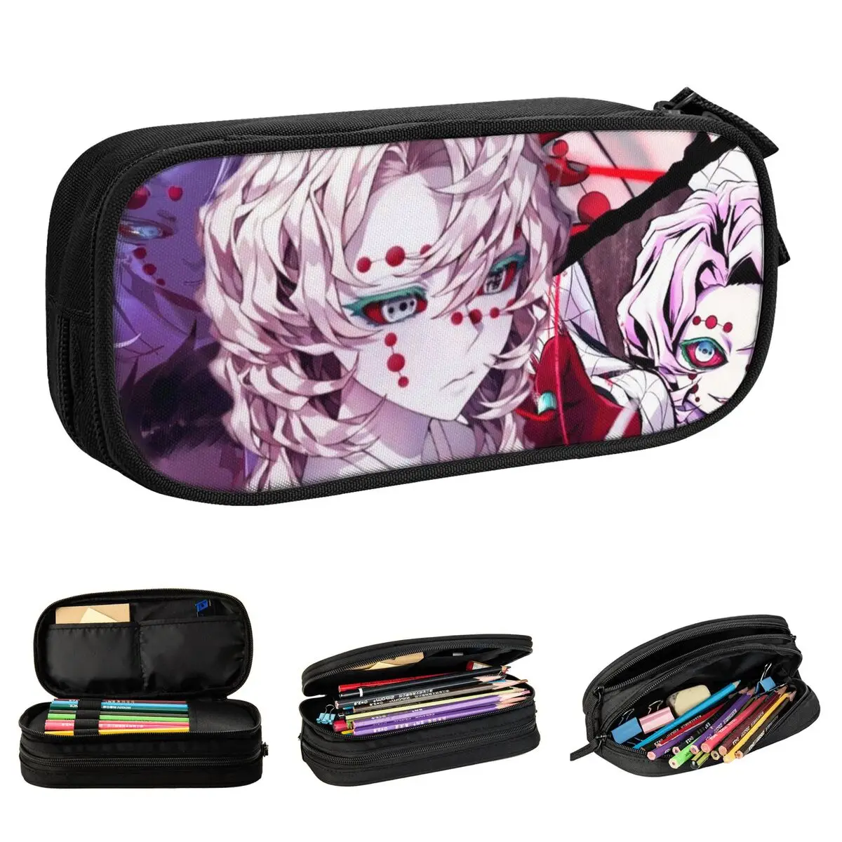 Rui Demon Slayer Anime Pencil Cases Pen Holder Bag Girl Boy Large Storage School Supplies Gift Pencil Box