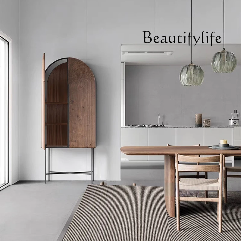 Italian light luxury orange porch cabinet postmodern locker designer porch cabinet model room wine cabinet