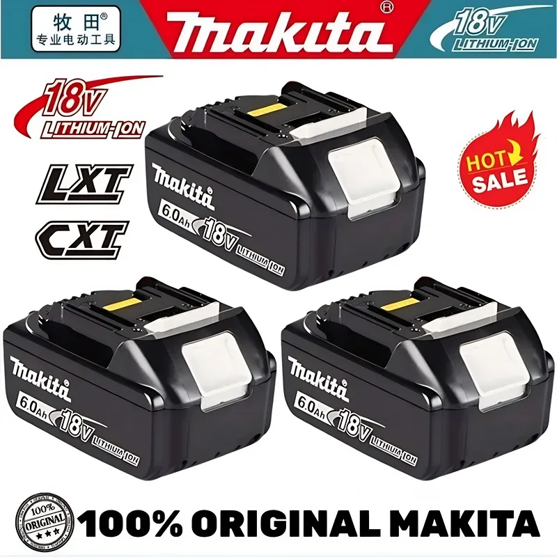 

100% original Makita 18V 6.0Ah Rechargeable Battery ,For Makita BL1830 BL1830B BL1840 BL1840B BL1850 BL1850B Power Tools Battery