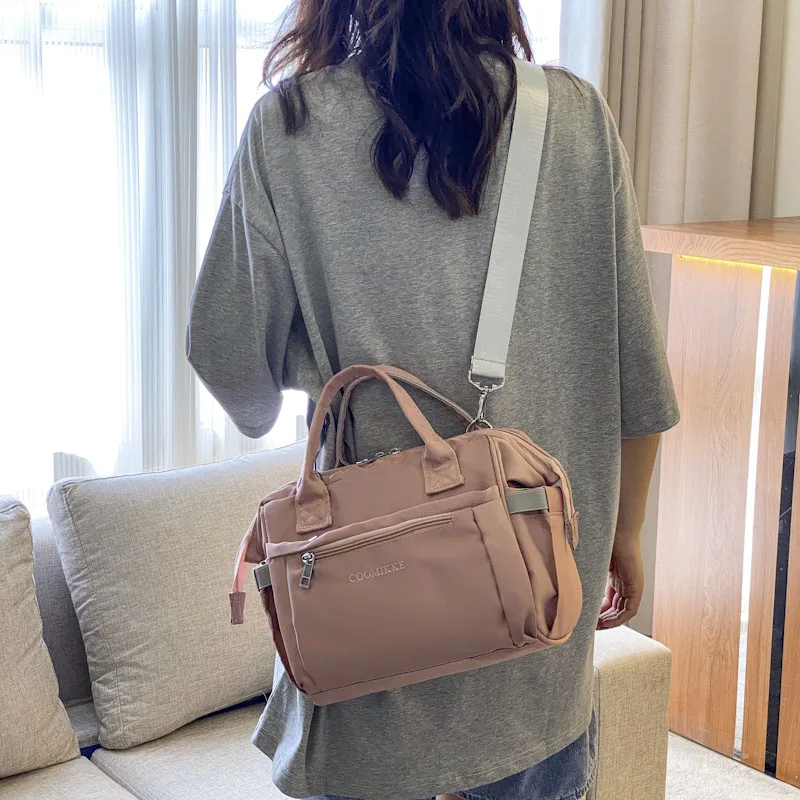 Vintage Designer Nylon Mommy Shoulder Crossbody Bag for Women Handbag Purses 2023 New Casual Totes Ladies Messenger Bags