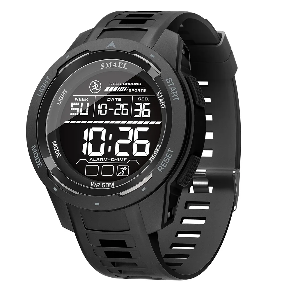 

Digital Watches for Men Black 50M Diving Tactical Wristwatch Big Dial Waterproof Electronic Led Military Clocks Alarm Stopwatch