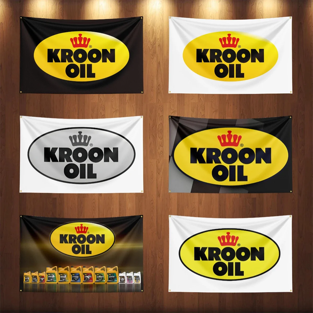 3x5Ft KROONOILs Oil Flag Gasoline Banners Diesel Fuel Petrol Flag Banners Garage Car Tapestry Flag Garage Outdoor Decor