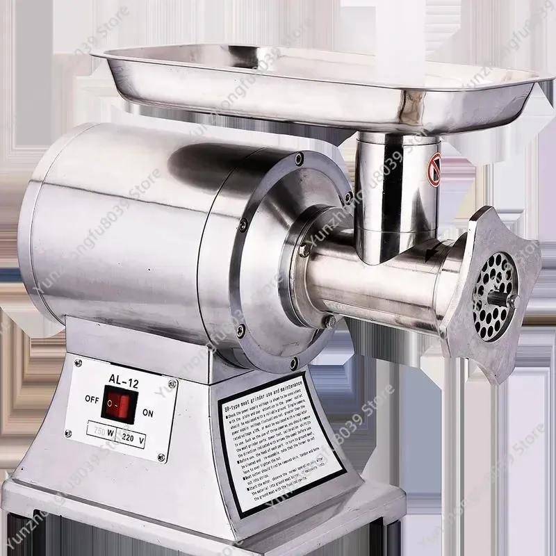 AL 12 Commercial Electric Meat Grinder Stainless Steel Heavy Duty Sausage Stuffer Ham Processing Machine For Restaurant
