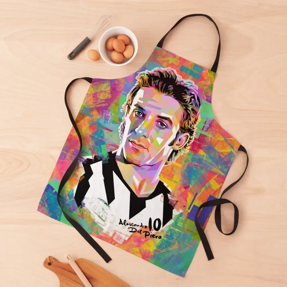 Del Piero Popart Apron Waterproof For Home Accessories Women Kitchen Kitchen For Man Apron