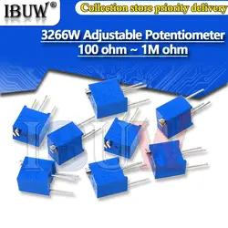 10PCS 3266W 1K ~ 500K Adjustable Precision Potentiometer 1K 2K 5K 10K 20K 50K 100K 200K 500K 103 1M 100R 200R 500R 100 200 500