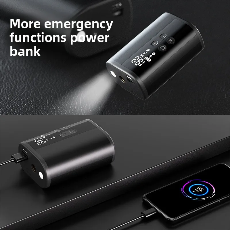 ミニ電動インフレポンプ ポータブルボールポンプ バスケットボール、サッカー、バレーボール用 照明と充電機能付き