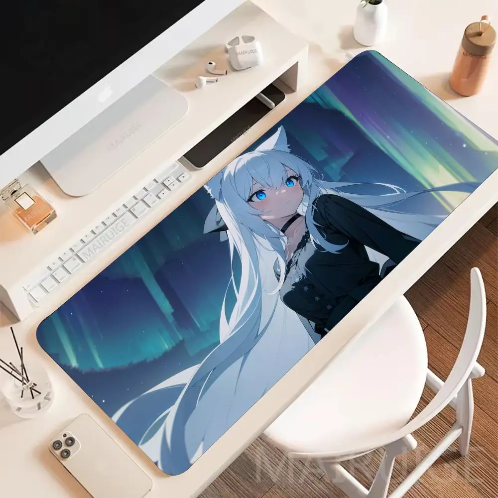 

Hottie Белый волнистый коврик для мыши для девочек Gaming Art Mausepad Большие офисные аксессуары Нескользящий коврик для ноутбука и планшета со швами Мини-ПК M