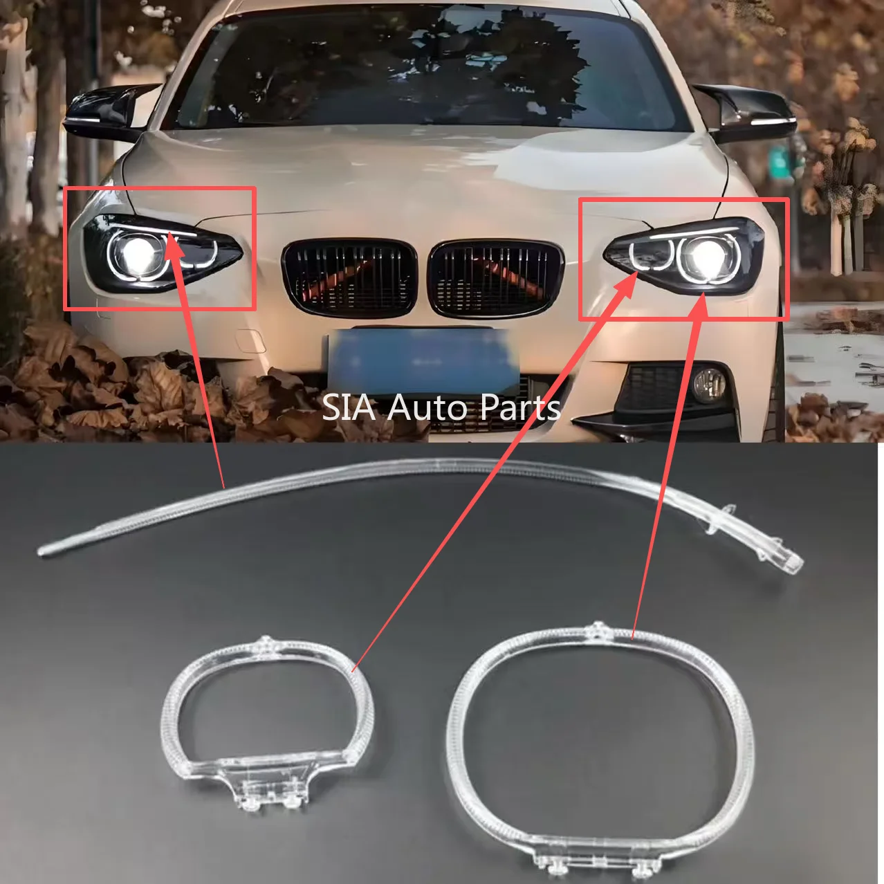 

Acrylic Tubes For BMW 1 Series F20 2012 2013 2014 LED DRL Headlight Light Guide Daytime Running Light Tube Car Accessories