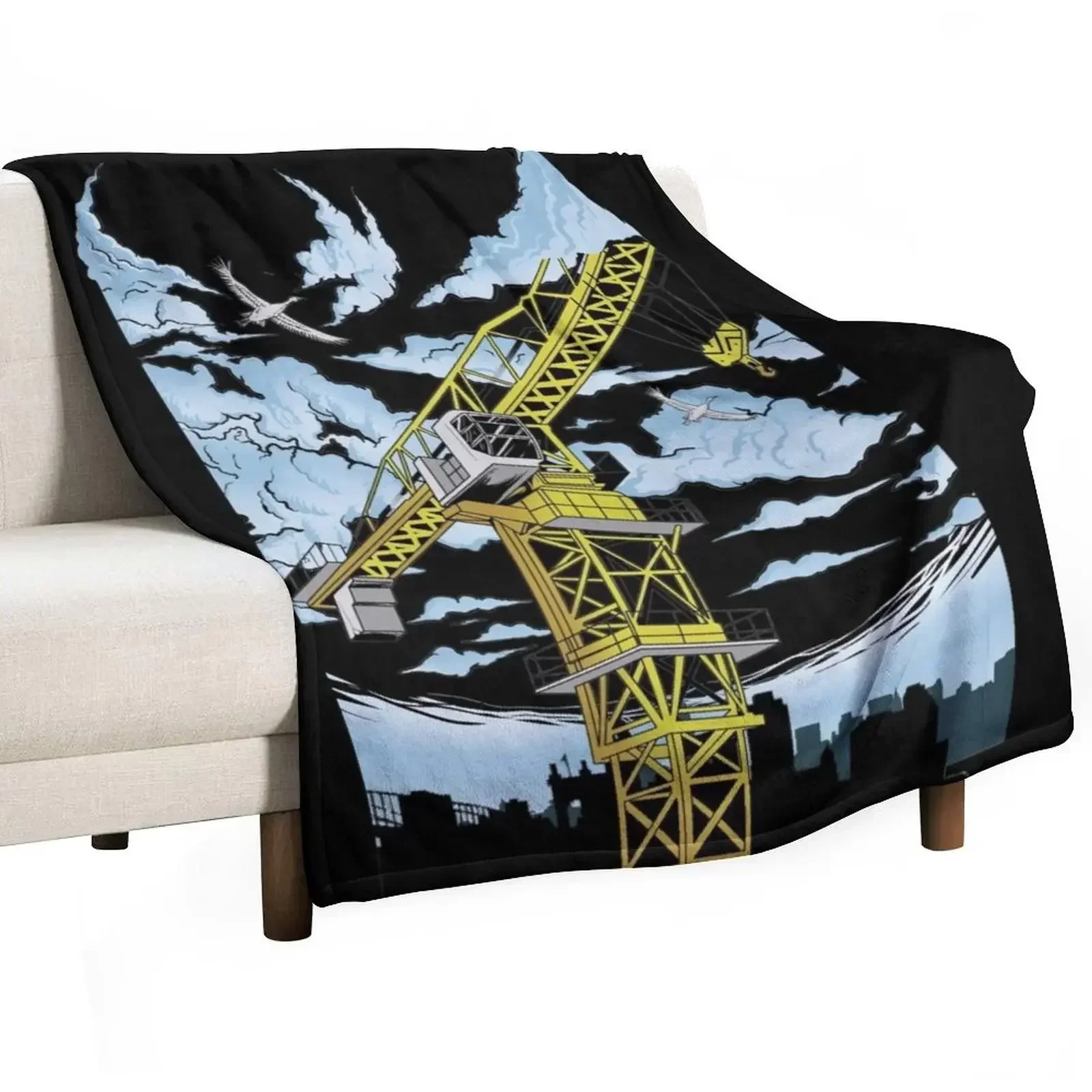 

Tower Cranes Work Throw Blanket Luxury Throw Soft Luxury Thicken Cute Plaid Blankets