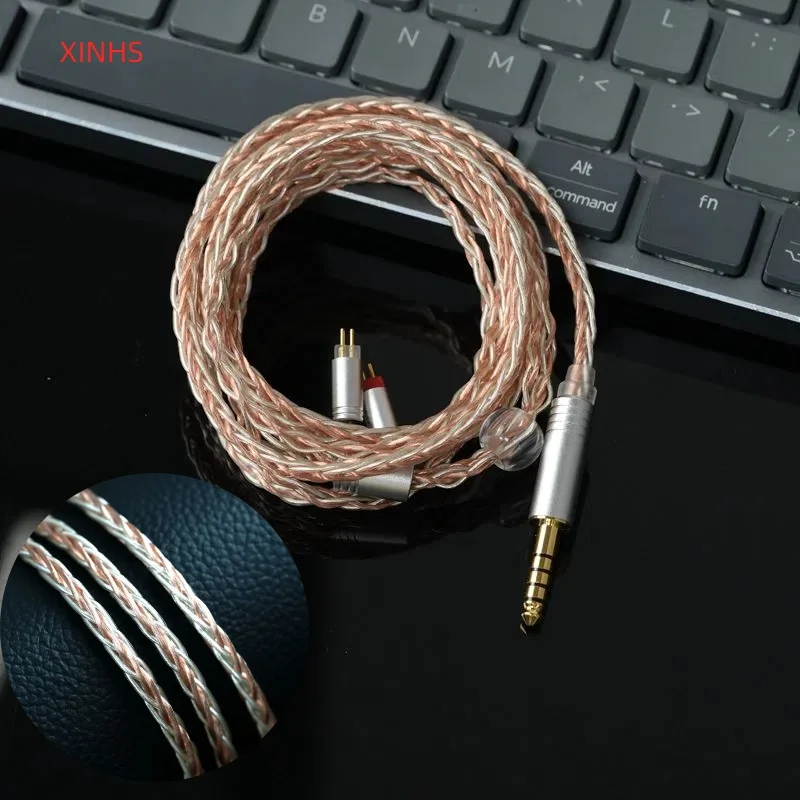 

XINHS M99 8-жильный медный серебряный кабель для обновления HIFI наушников