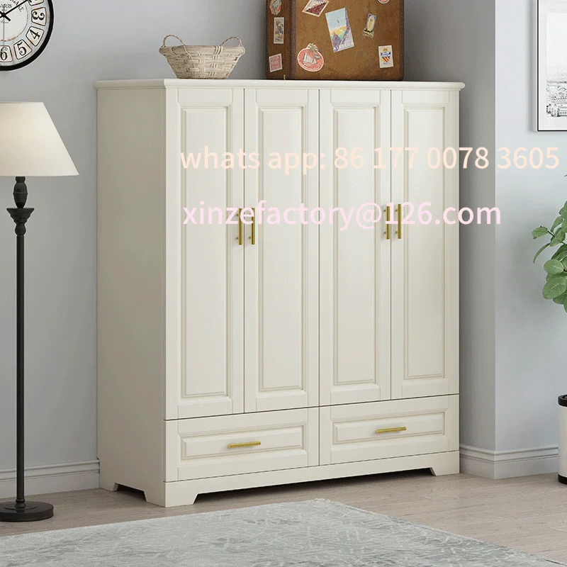 

Customizable American wardrobe solid wood home bedroom small simple small apartment short