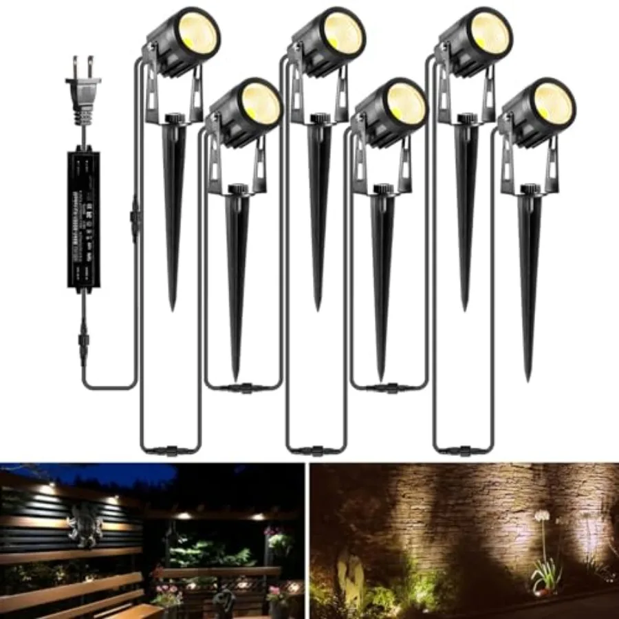 

Landscape Lighting 1800LM 12V Low Voltage Landscape Lights Kit with Transformer and 69FT Cable IP65 Waterproof LED Uplighting O