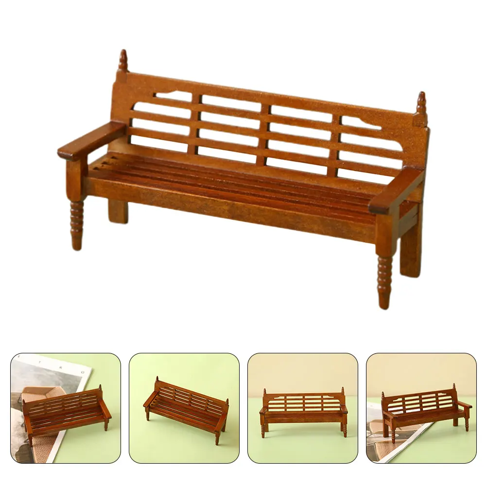 ของตกแต่งสวนจิ๋วสุดหรู ม้านั่งจิ๋ว เฟอร์นิเจอร์จิ๋วสำหรับจัดสวน DIY เฟอร์นิเจอร์เรซิ่นรูปม้านั่งสำหรับตกแต่งสวนสาธารณะ