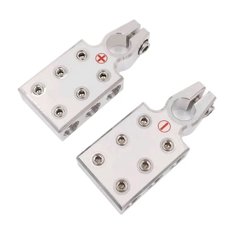 ABQB-Battery Top Post Adapter Pair For Car Motorhome RV Bus Battery Terminal Clamp Positive Negative Audio Modification