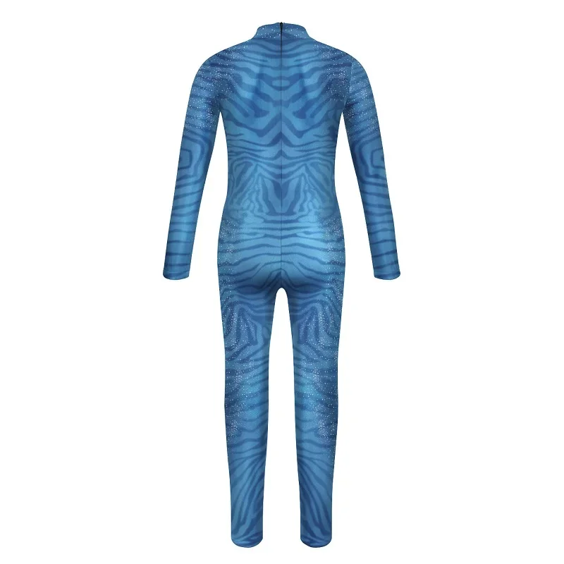 Avatar Zentai Cosplay Anime Halloween Kostüm für Kinder Mädchen Kleid Fantasia Superhelden Overalls enge Verkleidung Karneval Kleidung