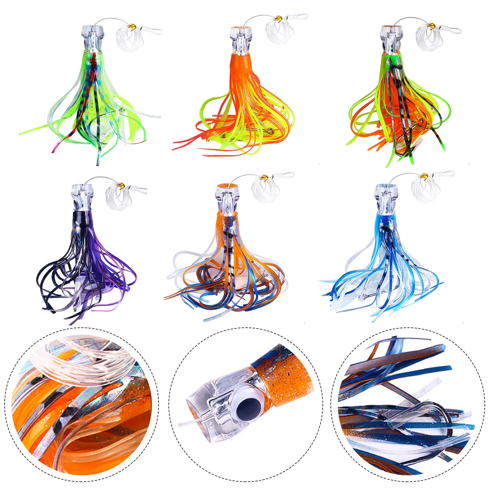 22cm Tuna Luya Fishing Lure Artificial Bait Large Trolling Octopus Sea Subbait Whisker Spinning Fishing Tackle Accessories