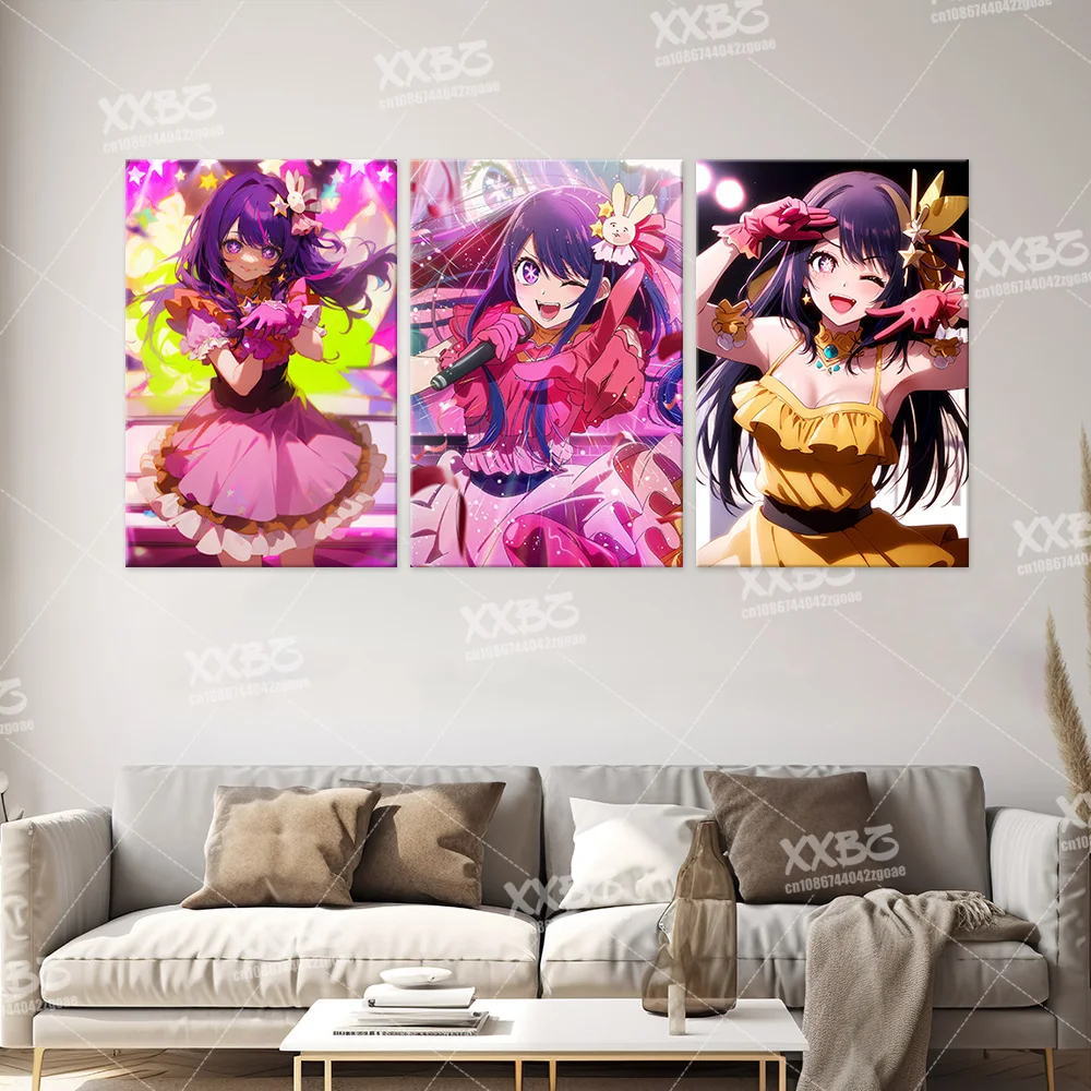 Anime Oshi no Ko Canvas Paintings Aquamarine Hoshino Home Decor Pictures Kana Arima Printed Poster For Room Wall Art No Frame