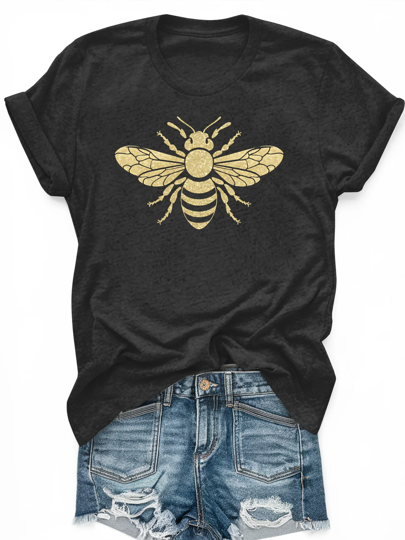 

Women's PLUS-size Printed Short-sleeved T-shirt, Loose and Casual, Soft, Comfortable and Breathable, Outdoor Sports