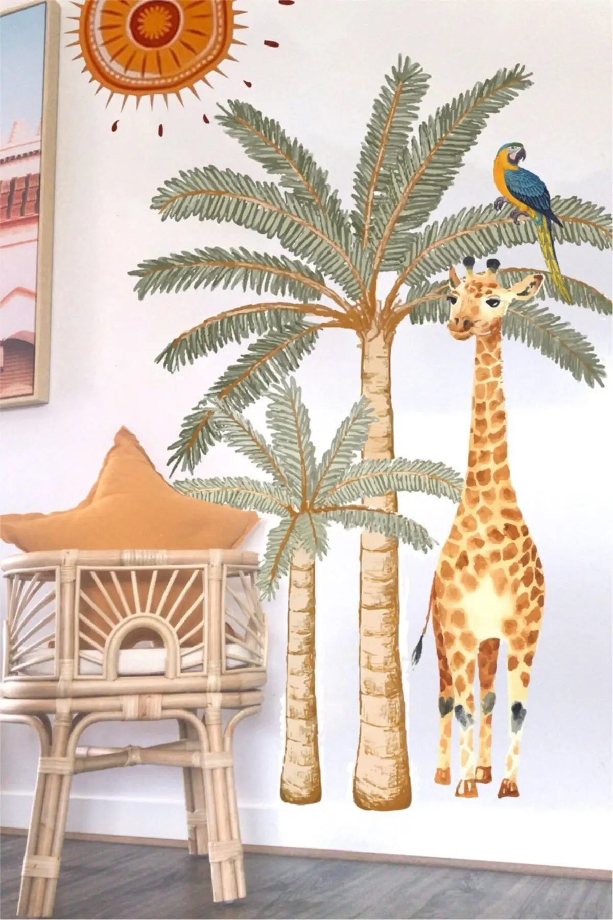 Big size Desert Oasis Child Room Wall Adhesive Home Decor Pvc Foil Accessories Self-Adhesive Wall Paper Kids Nursery Trend