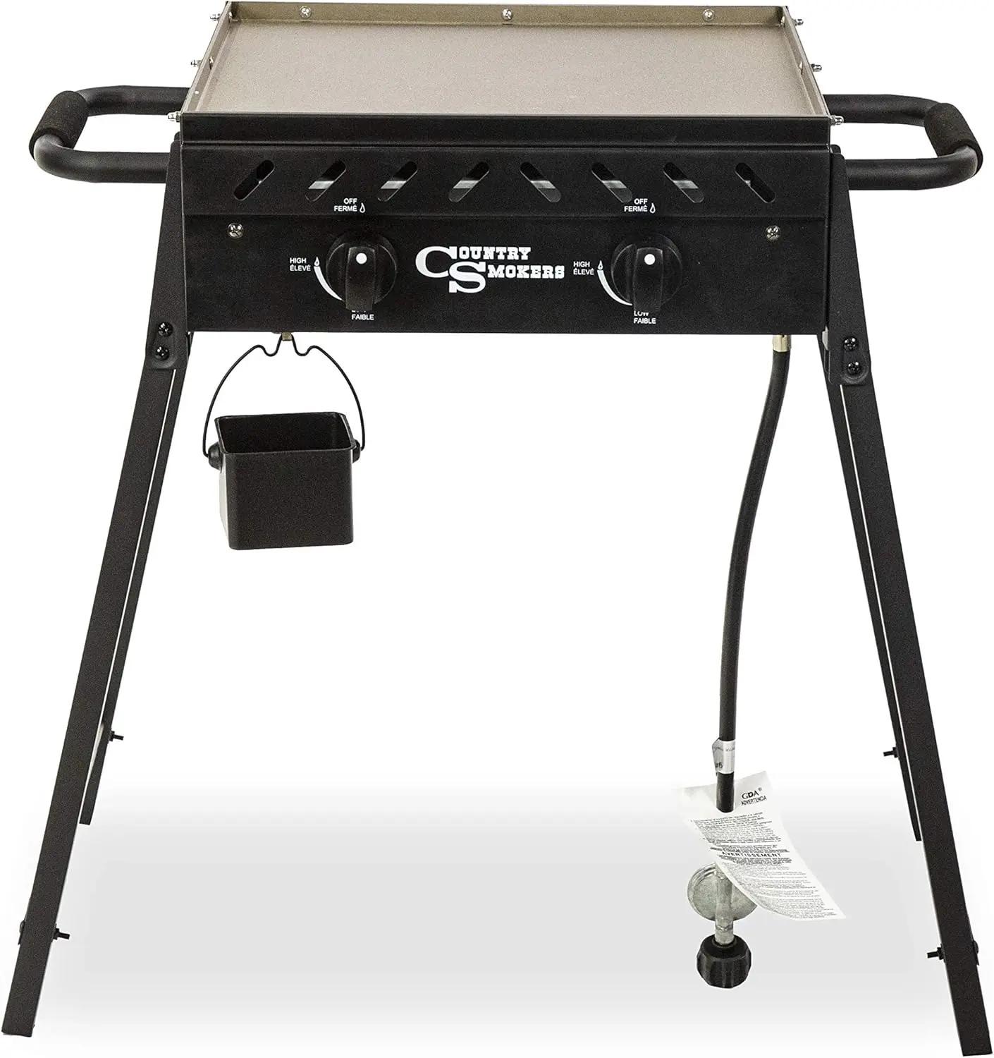 CSGDL0370 Horizon Series, Plains 2-Burner Portable Gas Griddle, Black