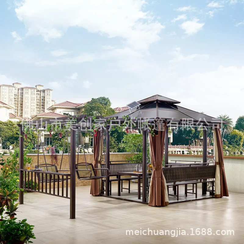 

Home user outdoor pavilion villa leisure tent outdoor new Chinese pavilion modern simple grape trellis awning