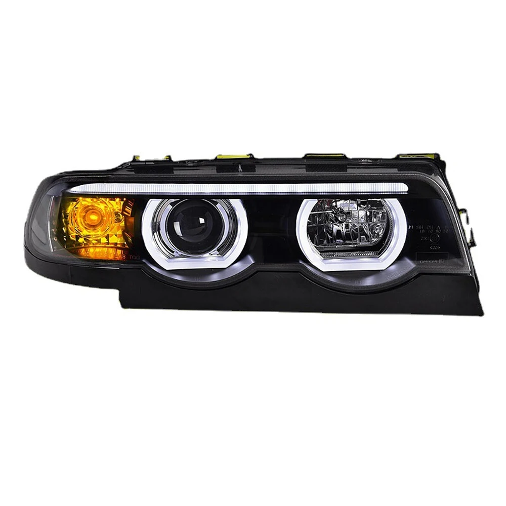 Car styling For BMW E38 LED Headlight 1998-2002 Headlights 740i 730i 735i DRL Turn Signal High Beam Angel Eye Projector