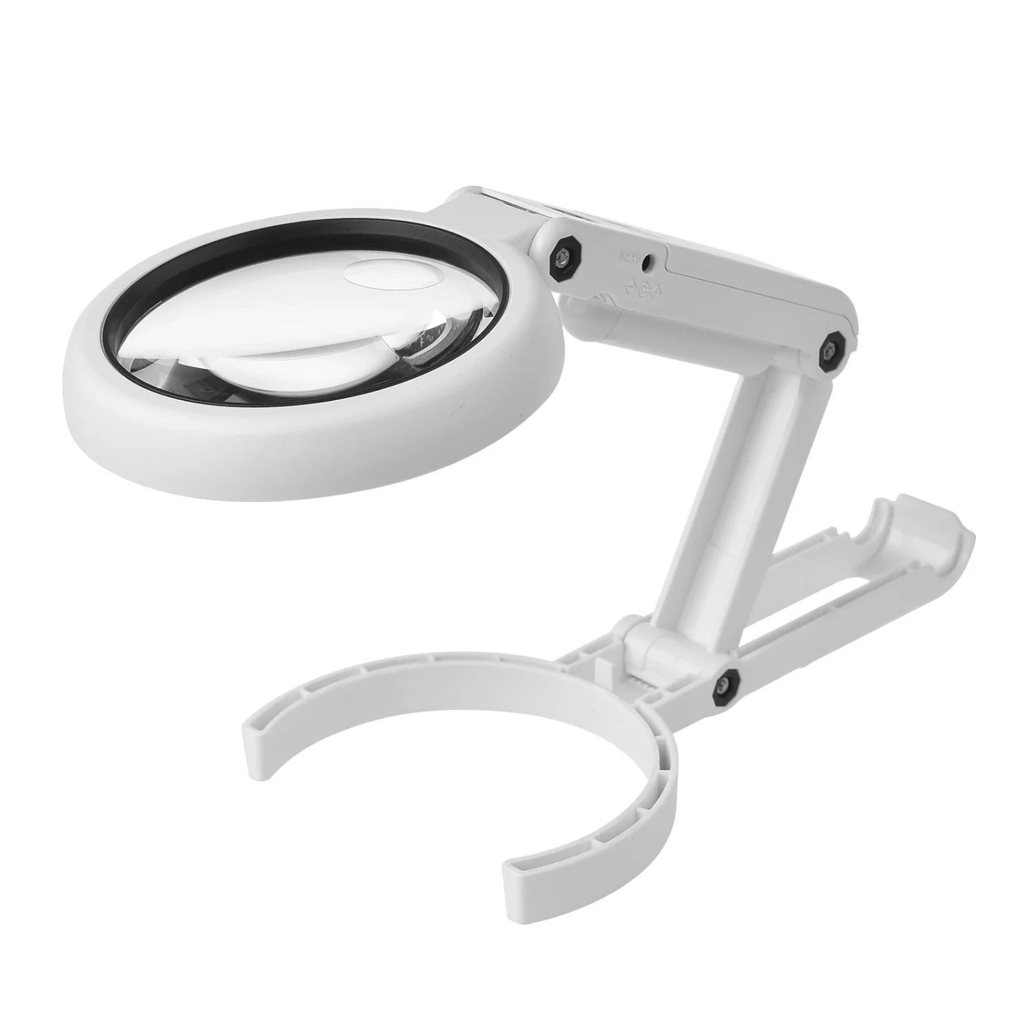 Portable and Powerful Handheld Magnifying Glass with Adjustable Illuminated Light Stand - Ideal for Precision Electronics Repair