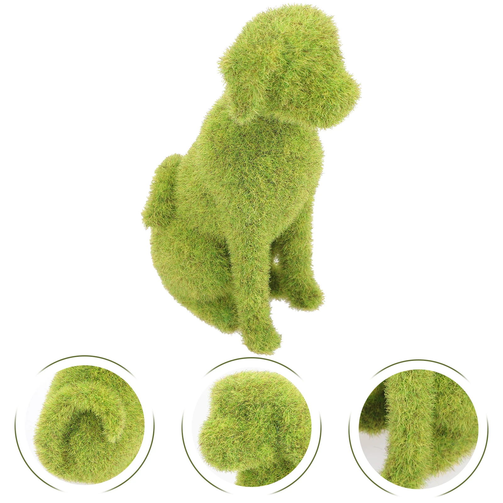 

Simulated Puppy Ornaments Flocking Animal Decoration for Garden Lawn Green Small Animal Artificial Outdoor Sculpture