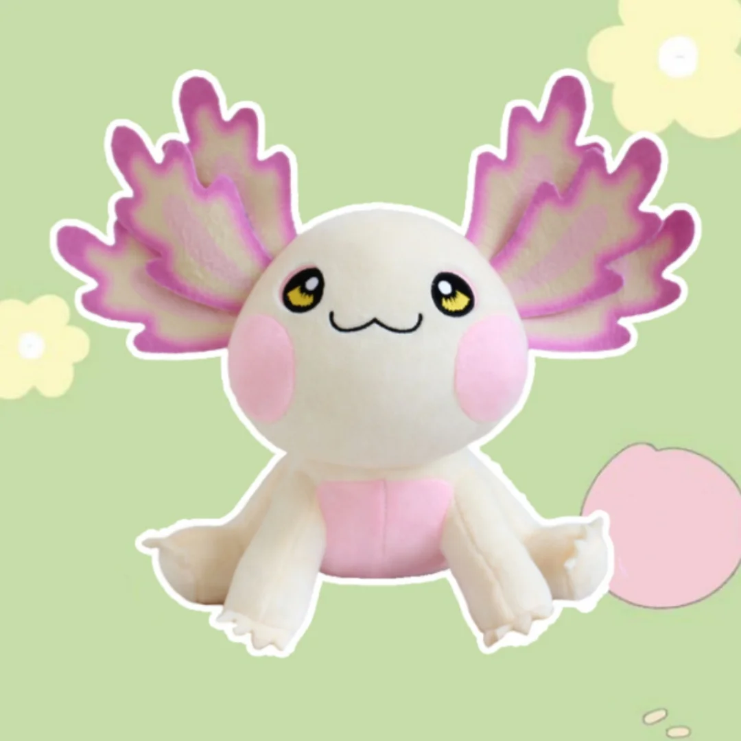 30cm Kawaii Axolotl Pluszowe zabawki Kreskówka Axolotl Wypchane zwierzę Pluszowa lalka Śliczne beżowe salamandra Zabawki na prezenty urodzinowe dla dzieci