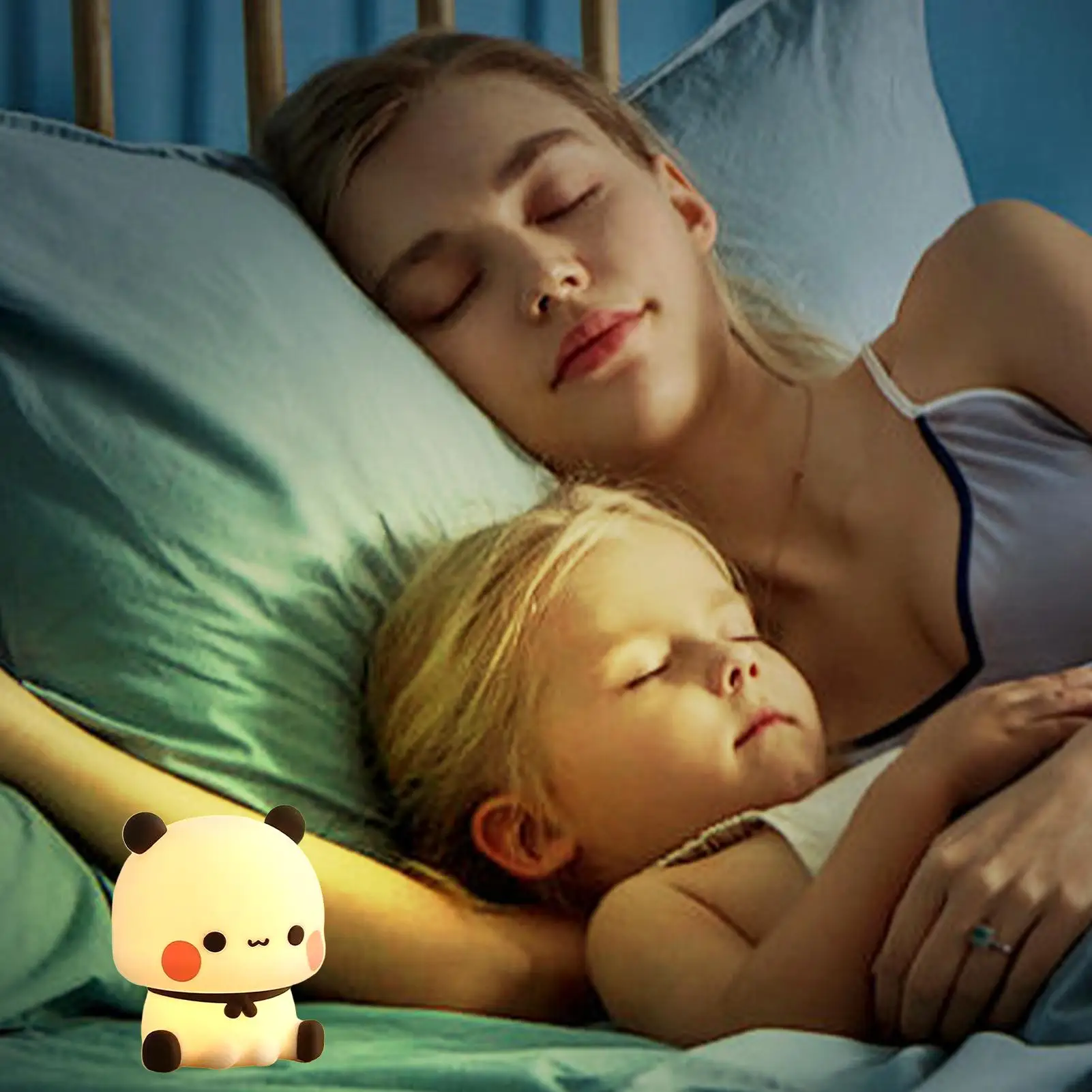 Kawaii Panda Led Night Light Lamp Cute Cartoon Pat Lamp Animal Bedroom Decorative Living Room Dolls Gifts kids Baby Night light