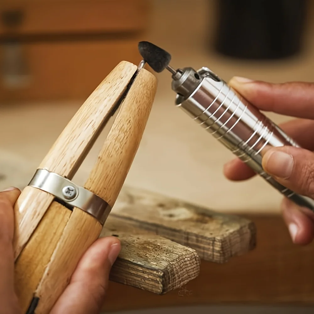Wooden/Plastic Ring Clamp Durable Hand Tool for Jewelry Making Inlay Carving & Repair with Jewelry Making Tools