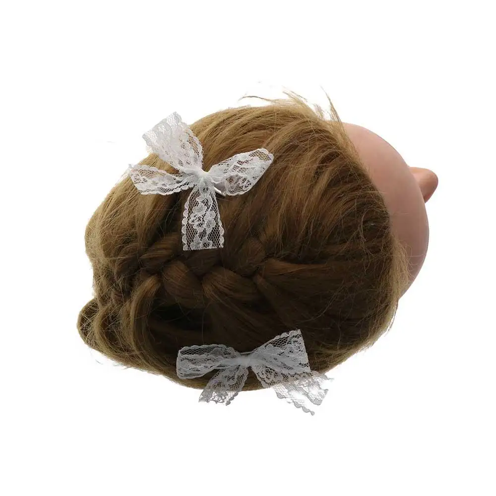 Barrettes Lolita en dentelle pour filles, accessoires pour cheveux féminins, épingle à cheveux avec nœud, jolies pinces à cheveux