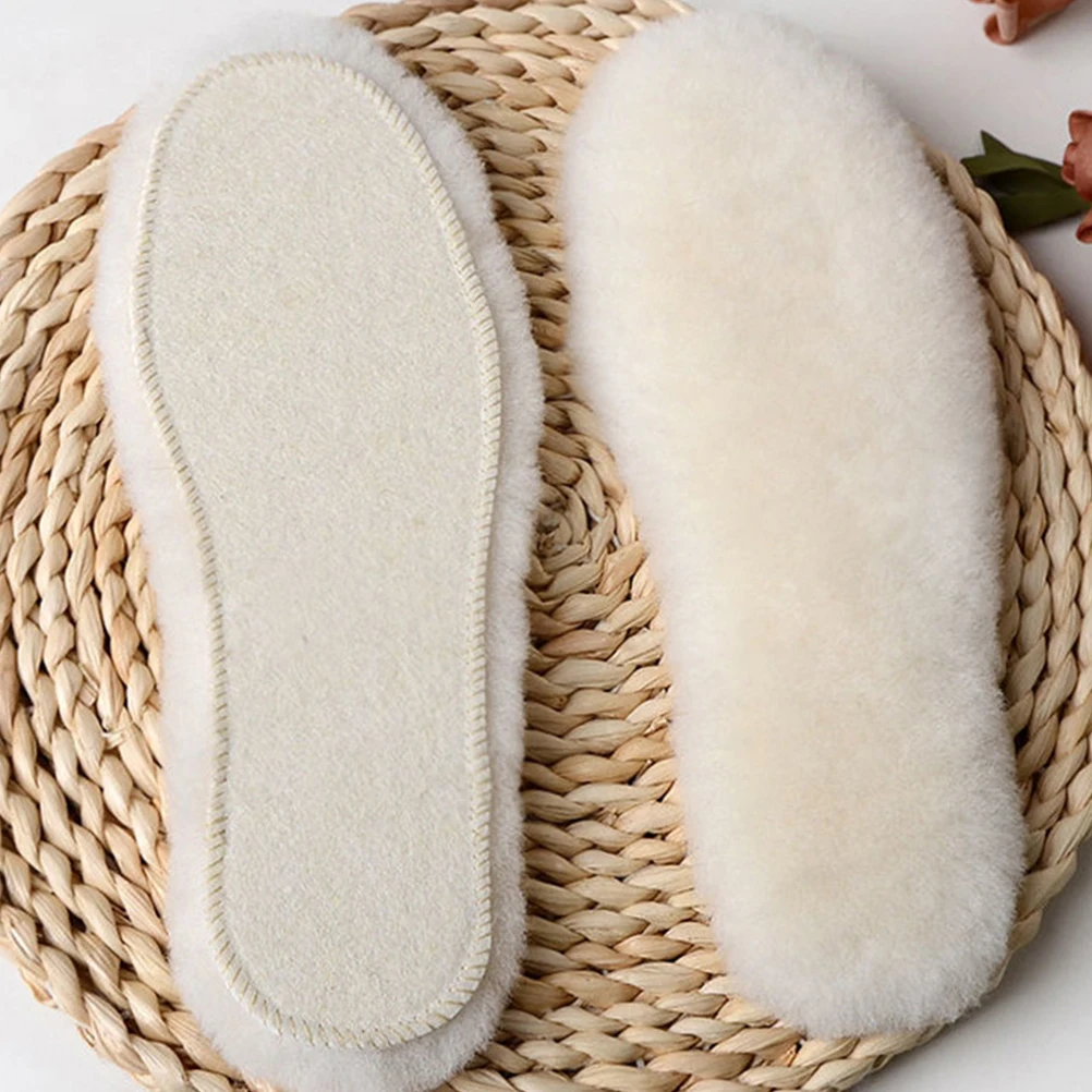 

1 Pair Wool Insoles warm Thick Sheep Cashmere Unisex Winter Insole High Quality Warm Plush Shoe Pad Insoles For Men Women New